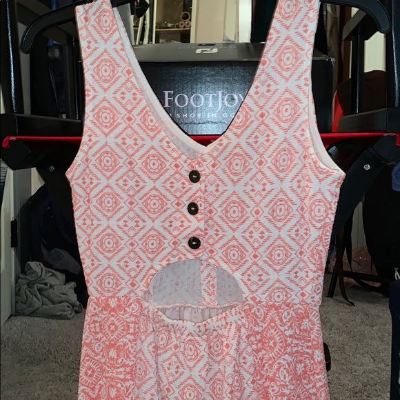 Summery dress with pink and white print - Picture 2 of 2